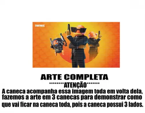 Caneca Polímero Fortnite Personalizada