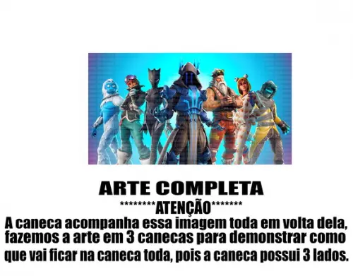 Caneca Polímero Fortnite Personalizada