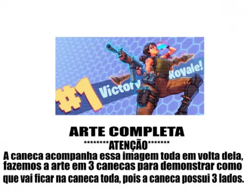 Caneca Polímero Fortnite Personalizada