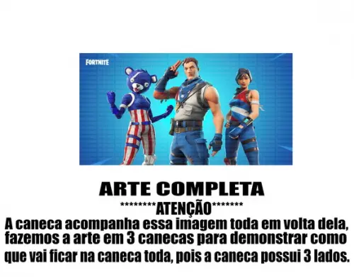 Caneca Polímero Fortnite Personalizada