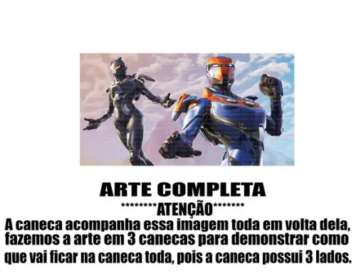 Caneca Polímero Fortnite Personalizada