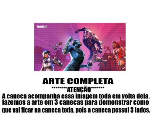 Caneca Polímero Fortnite Personalizada