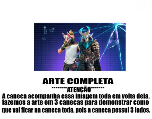 Caneca Polímero Fortnite Personalizada