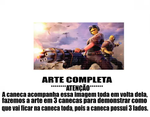 Caneca Polímero Fortnite Personalizada