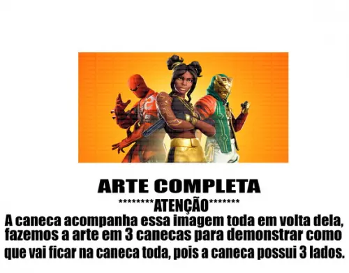 Caneca Polímero Fortnite Personalizada