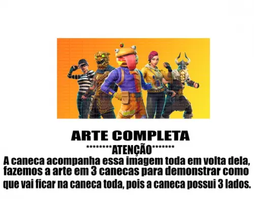 Caneca Polímero Fortnite Personalizada