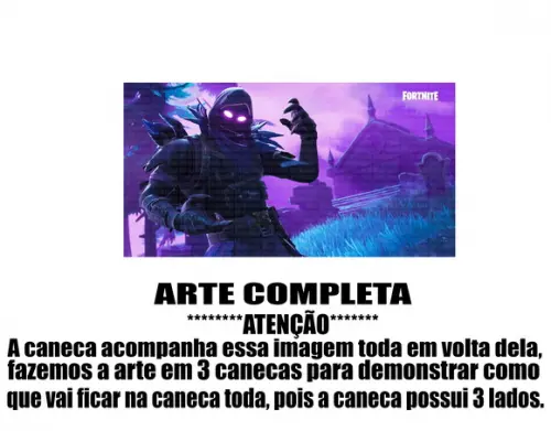 Caneca Polímero Fortnite Personalizada