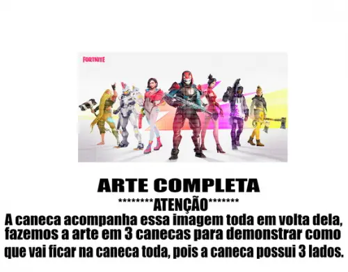 Caneca Polímero Fortnite Personalizada