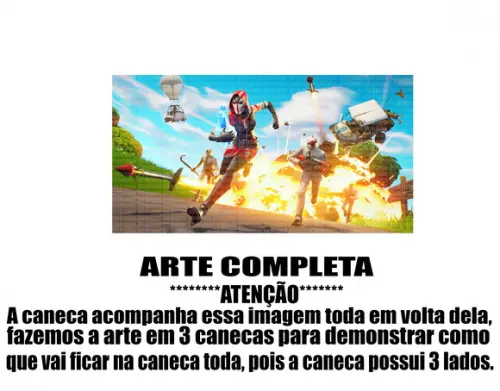 Caneca Polímero Fortnite Personalizada