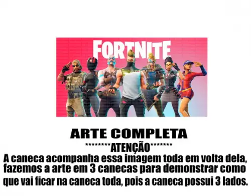 Caneca Polímero Fortnite Personalizada