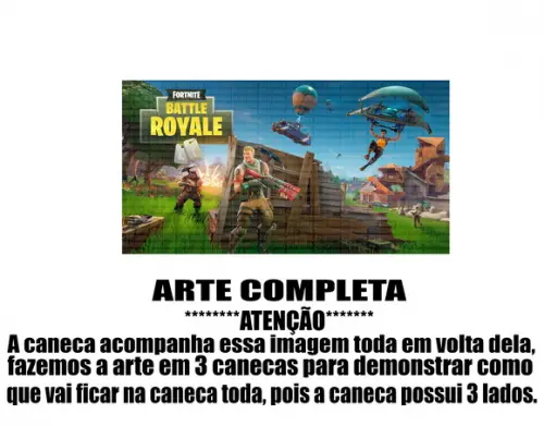 Caneca Polímero Fortnite Personalizada