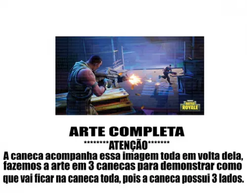 Caneca Polímero Fortnite Personalizada