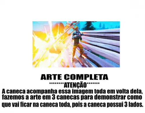 Caneca Polímero Fortnite Personalizada