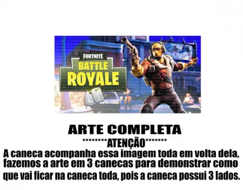 Caneca Polímero Fortnite Personalizada