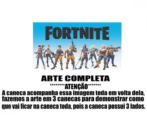 Caneca Polímero Fortnite Personalizada
