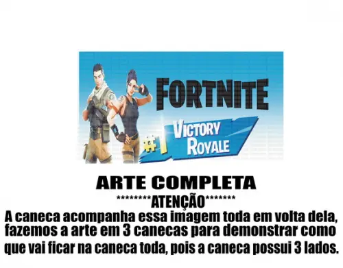 Caneca Polímero Fortnite Personalizada