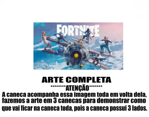Caneca Polímero Fortnite Personalizada