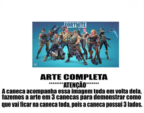Caneca Polímero Fortnite Personalizada