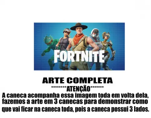 Caneca Polímero Fortnite Personalizada
