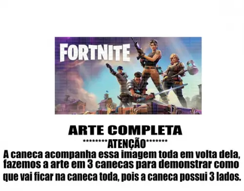 Caneca Polímero Fortnite Personalizada