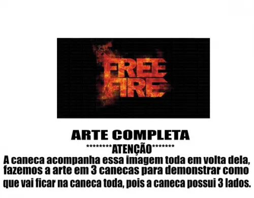 Caneca Polímero Free Fire Personalizada