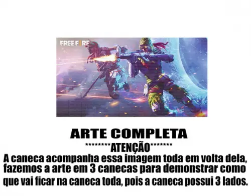 Caneca Polímero Free Fire Personalizada