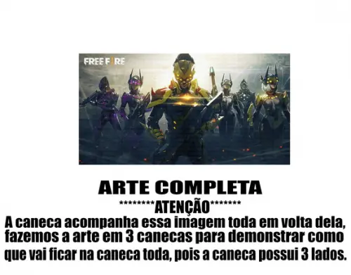 Caneca Polímero Free Fire Personalizada
