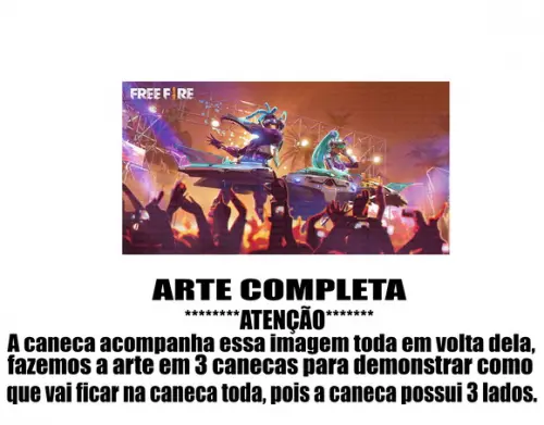 Caneca Polímero Free Fire Personalizada