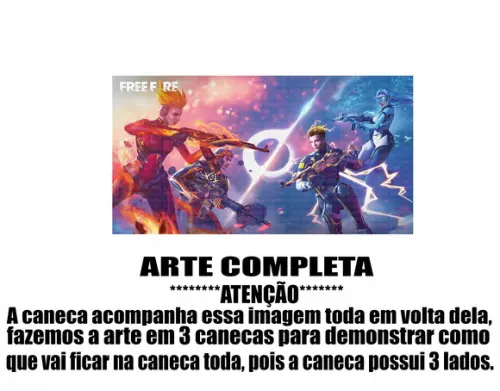 Caneca Polímero Free Fire Personalizada