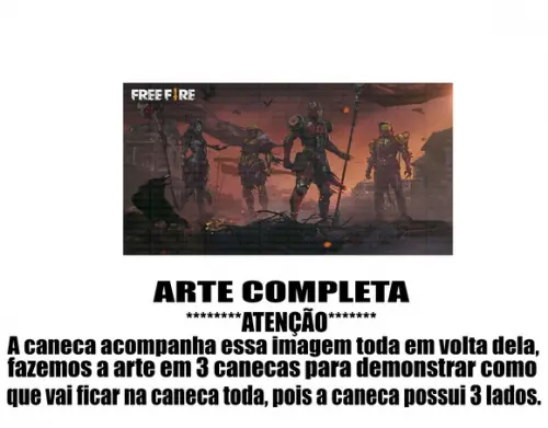 Caneca Polímero Free Fire Personalizada