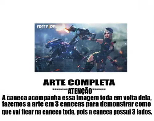 Caneca Polímero Free Fire Personalizada