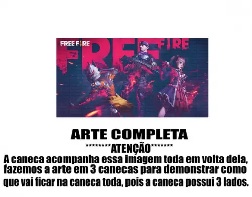Caneca Polímero Free Fire Personalizada