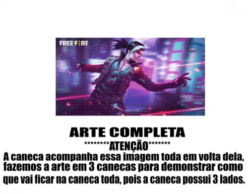 Caneca Polímero Free Fire Personalizada