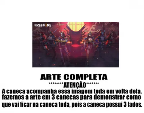 Caneca Polímero Free Fire Personalizada
