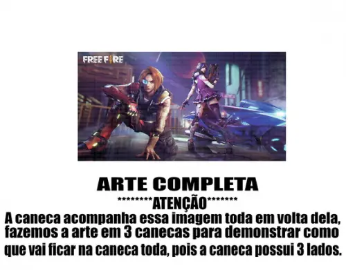 Caneca Polímero Free Fire Personalizada