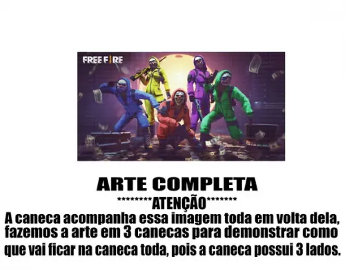 Caneca Polímero Free Fire Personalizada