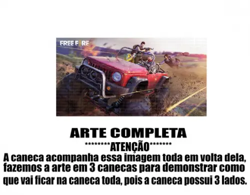 Caneca Polímero Free Fire Personalizada