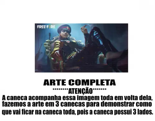 Caneca Polímero Free Fire Personalizada