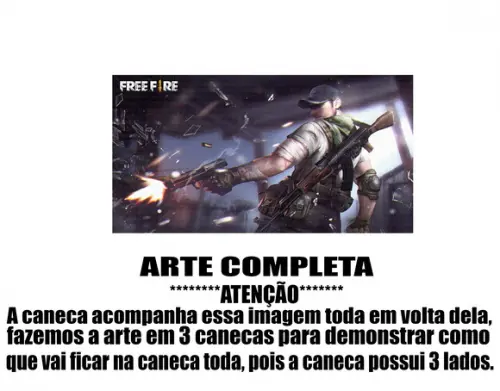 Caneca Polímero Free Fire Personalizada