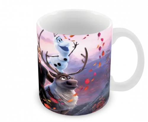 Caneca Polímero Frozen 2 com Nome Personalizada
