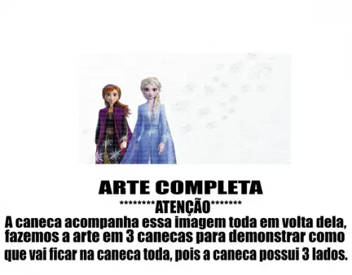 Caneca Polímero Frozen 2 Personalizada