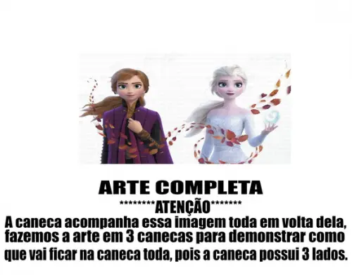 Caneca Polímero Frozen 2 Personalizada