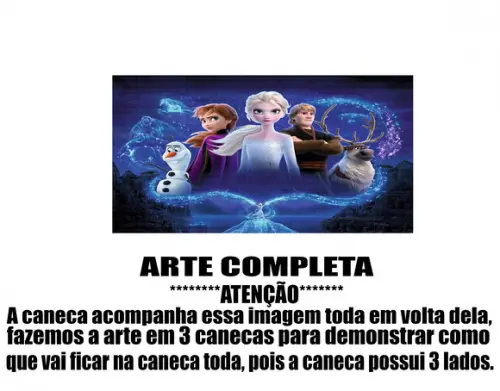 Caneca Polímero Frozen 2 Personalizada
