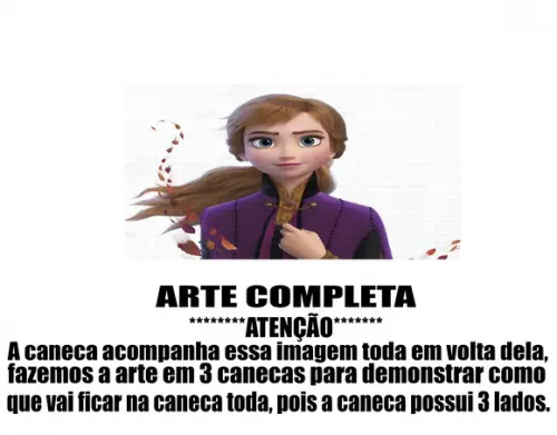 Caneca Polímero Frozen 2 Personalizada