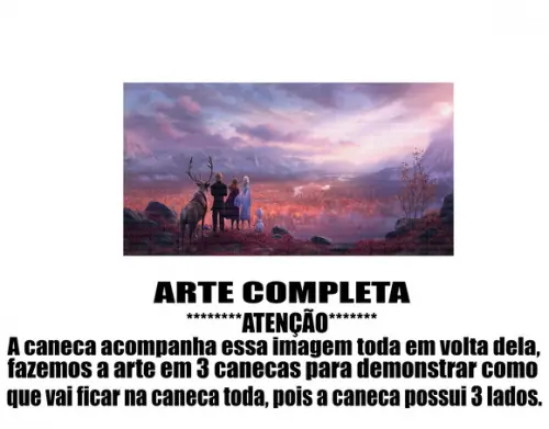 Caneca Polímero Frozen 2 Personalizada