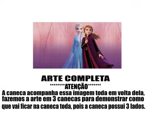 Caneca Polímero Frozen 2 Personalizada