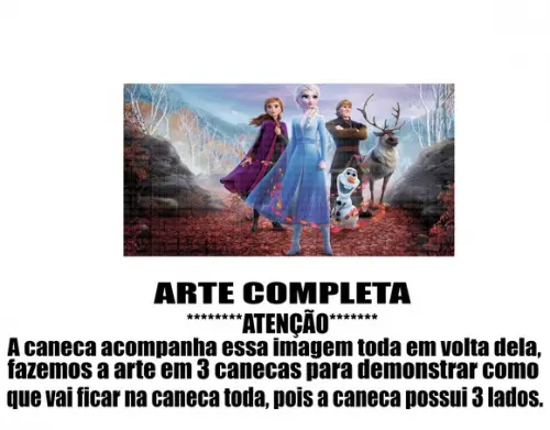 Caneca Polímero Frozen 2 Personalizada