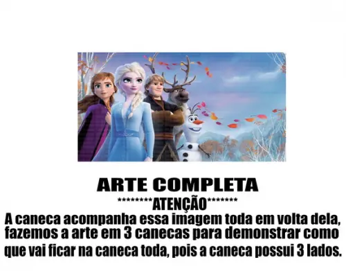 Caneca Polímero Frozen 2 Personalizada