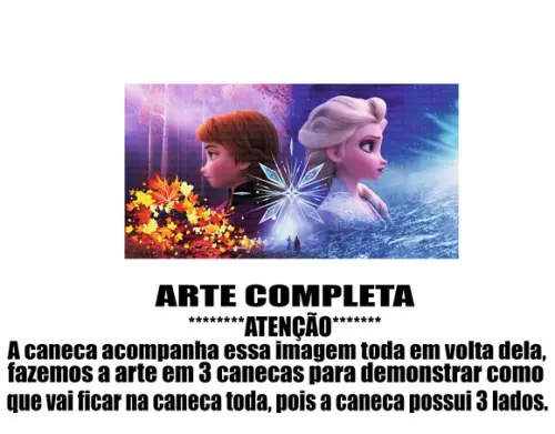 Caneca Polímero Frozen 2 Personalizada
