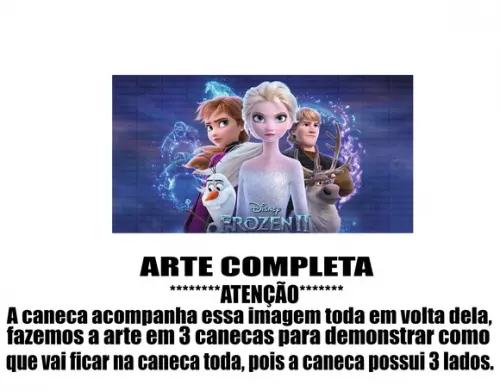 Caneca Polímero Frozen 2 Personalizada